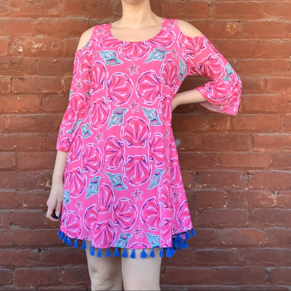 Simply Southern Cold Shoulder Wilmington Dress S